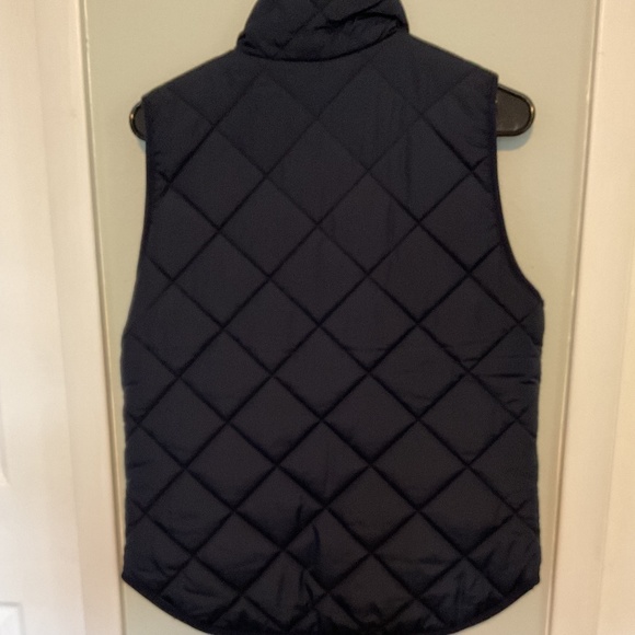 JCrew Navy Puffer Vest with snap pockets - Picture 3 of 3